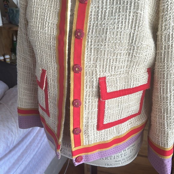 Tory Burch Cream and Pink Blazer - Picture 2 of 8